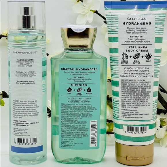 Bath and Body Works Coastal Hydrangeas Fine Fragrance, Gel, Body Cream 3-Pc Set - Picture 2 of 5